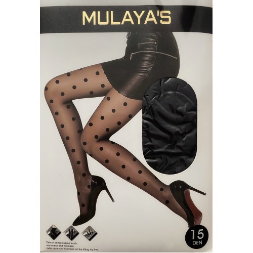 Супер секси чорапогащник на точки Mulaya's 8160