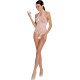 PASSION WOMAN BS087 BODYSTOCKING - WHITE ONE SIZE