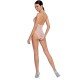 PASSION WOMAN BS087 BODYSTOCKING - WHITE ONE SIZE