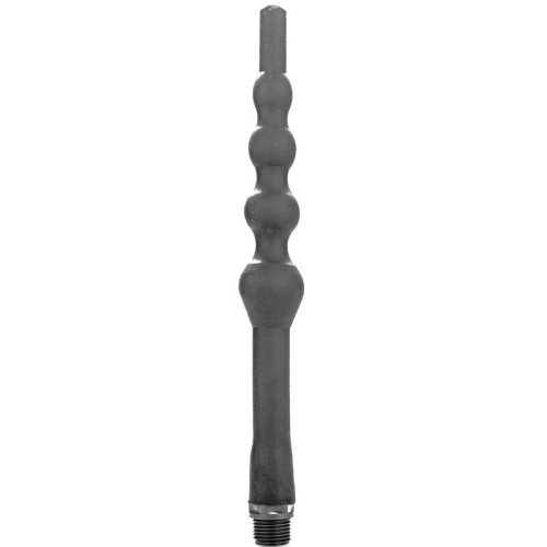 ALL BLACK BEADED SILICONE ANAL DOUCHE 27CM