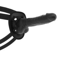 COCK MILLER HARNESS + SILICONE DENSITY ARTICULABLE COCKSIL - BLACK 18 CM