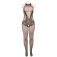 QUEEN LINGERIE LACE AND FISHNET TURTLENECK BODYSTOCKING S-L