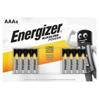 ENERGIZER ALKALINE BATTERY POWER AAA LR03 8 UNIT