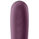 SATISFYER DUAL KISS CLIT STIMULATING - WINE RED