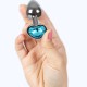 Анален разширител SECRET PLAY - METAL BUTT PLUG BLUE HEART SMALL SIZE 7 CM