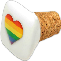 PRIDE - SQUARE CORK CERAMIC STOPPER WITH L