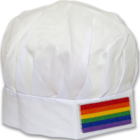 PRIDE - LGBT FLAG COOKS HAT WITH LGBT FLAG