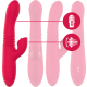 Вибратор INTENSE - DUA MULTIFUNCTION RECHARGEABLE VIBRATOR UP & DOWN WITH RED TONGUE