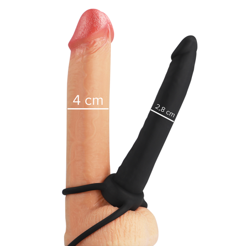 Дилдо MYTHOLOGY - COBI ONYX ANAL DILDO WITH COCK AND TESTICLE RING 13 SILICONE CM