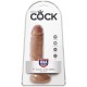 KING COCK - REALISTIC PENIS WITH BALLS 13.2 CM CARAMEL