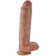 KING COCK - REALISTIC PENIS WITH BALLS 22.6 CM CARAMEL