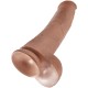 KING COCK - REALISTIC PENIS WITH BALLS 34.2 CM CARAMEL