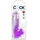 KING COCK CLEAR - REALISTIC PENIS WITH BALLS 13.5 CM PURPLE