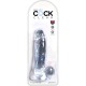 KING COCK CLEAR - REALISTIC PENIS WITH BALLS 15.2 CM TRANSPARENT