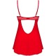 Бельо OBSESSIVE - INGRIDIA CHEMISE & THONG RED XS/S