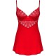 Бельо OBSESSIVE - INGRIDIA CHEMISE & THONG RED XS/S