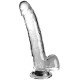 Дилдо KING COCK CLEAR - DILDO WITH TESTICLES 20.3 CM TRANSPARENT