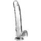 Дилдо KING COCK CLEAR - DILDO WITH TESTICLES 24.8 CM TRANSPARENT