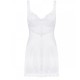 Бельо OBSESSIVE - AMOR BLANCO UNDERWIRE CHEMISE & THONG WHRITE S/M