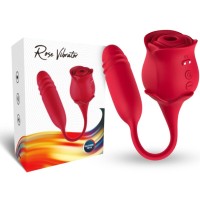 Вибратор ARMONY - ROSEKNIGTH LICKING VIBRATING CLIT & VIBRATOR RED