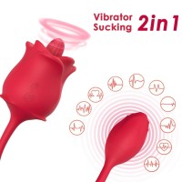 Вибратор ARMONY - ROSE 2 IN 1 SUCTION STIMULATOR & VIBRATOR 10 MODES WITH RED TAIL