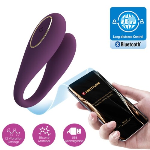 Вибратор PRETTY LOVE - AUGUST REMOTE GLOBAL DOUBLE PLEASURE VIBRATOR