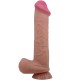 Дилдо PRETTY LOVE - SLIDING SKIN SERIES REALISTIC DILDO WITH SLIDING SKIN SUCTION CUP BROWN 26 CM