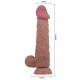 Дилдо PRETTY LOVE - SLIDING SKIN SERIES REALISTIC DILDO WITH SLIDING SKIN SUCTION CUP BROWN 24 CM