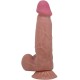 Дилдо PRETTY LOVE - SLIDING SKIN SERIES REALISTIC DILDO WITH SLIDING BROWN SKIN SUCTION CUP 21.8 CM