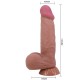 Дилдо PRETTY LOVE - SLIDING SKIN SERIES REALISTIC DILDO WITH SLIDING BROWN SKIN SUCTION CUP 21.8 CM