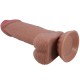 Дилдо PRETTY LOVE - SLIDING SKIN SERIES REALISTIC DILDO WITH SLIDING BROWN SKIN SUCTION CUP 19.4 CM