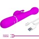 Вибратор PRETTY LOVE - DEJON RABBIT VIBRATOR 3 IN 1 MULTIFUNCTION VIOLET