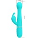 Вибратор PRETTY LOVE - DEJON RABBIT VIBRATOR 3 IN 1 MULTIFUNCTION AQUA GREEN