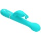 Вибратор PRETTY LOVE - DEJON RABBIT VIBRATOR 3 IN 1 MULTIFUNCTION AQUA GREEN