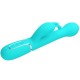 Вибратор PRETTY LOVE - DEJON RABBIT VIBRATOR 3 IN 1 MULTIFUNCTION AQUA GREEN