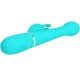 Вибратор PRETTY LOVE - DEJON RABBIT VIBRATOR 3 IN 1 MULTIFUNCTION AQUA GREEN