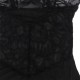 Бельо SUBBLIME - BABYDOLL WITH ADJUSTABLE STRAPS AND TRANSPARENT LACE FLORAL PRINT BLACK S/M