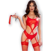 Бельо CHILIROSE - CR 4625 SET FOUR PIECES CROTCHLESS RED S