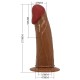 Дилдо PRETTY LOVE - HARNESS BRIEFS STARKS MULTI-SPEED VIBRATION DILDO 17,5 CM LIGHT BROWN