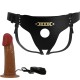 Дилдо PRETTY LOVE - HARNESS BRIEFS STARKS MULTI-SPEED VIBRATION DILDO 17,5 CM LIGHT BROWN