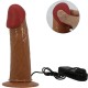 Дилдо PRETTY LOVE - HARNESS BRIEFS STARKS MULTI-SPEED VIBRATION DILDO 17,5 CM LIGHT BROWN