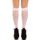 Чорапи LEG AVENUE - KNEE-HIGH SOCKS WITH RUFFLES WHITE