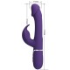 Вибратор PRETTY LOVE - KAMPAS RABBIT 3 IN 1 MULTIFUNCTION VIBRATOR WITH TONGUE VIOLET