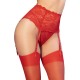 Бельо CHILIROSE - CR 4718 GARTERBELT & STOCKINGS RED XL