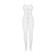 Бельо SUBBLIME - 951740 BODYSTOCKING WHITE FISHNET CROTCHLESS WITH BOWS ONE SIZE