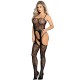 Бельо SUBBLIME - 951887 FISHNET CROTCHLESS BODYSTOCKING WITH BLACK STRAPS ONE SIZE