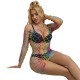 Бельо SUBBLIME - 952426 RAINBOW LONG SLEEVE FISHNET BODYSTOCKING ONE SIZE