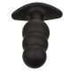 Анален разширител CALEXOTICS - ROCK BOTTOM BEADED ANAL PLUG 10 VIBRATIONS SILICONE BLACK