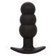 Анален разширител CALEXOTICS - ROCK BOTTOM BEADED ANAL PLUG 10 VIBRATIONS SILICONE BLACK