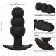 Анален разширител CALEXOTICS - ROCK BOTTOM BEADED ANAL PLUG 10 VIBRATIONS SILICONE BLACK